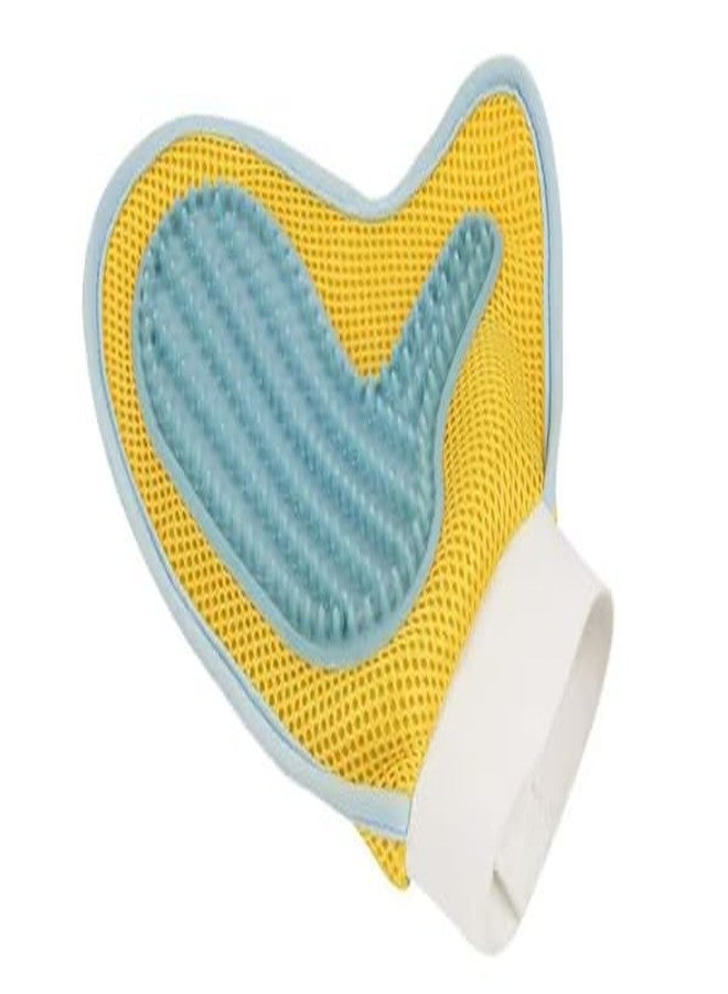 PET FUN Mesh Net Hand Glove Soft Rubber Cleaning Brush - Pet Bathing & Grooming Glove for Dogs & Cats - Shampoo Massage Comb for Long & Short Hair